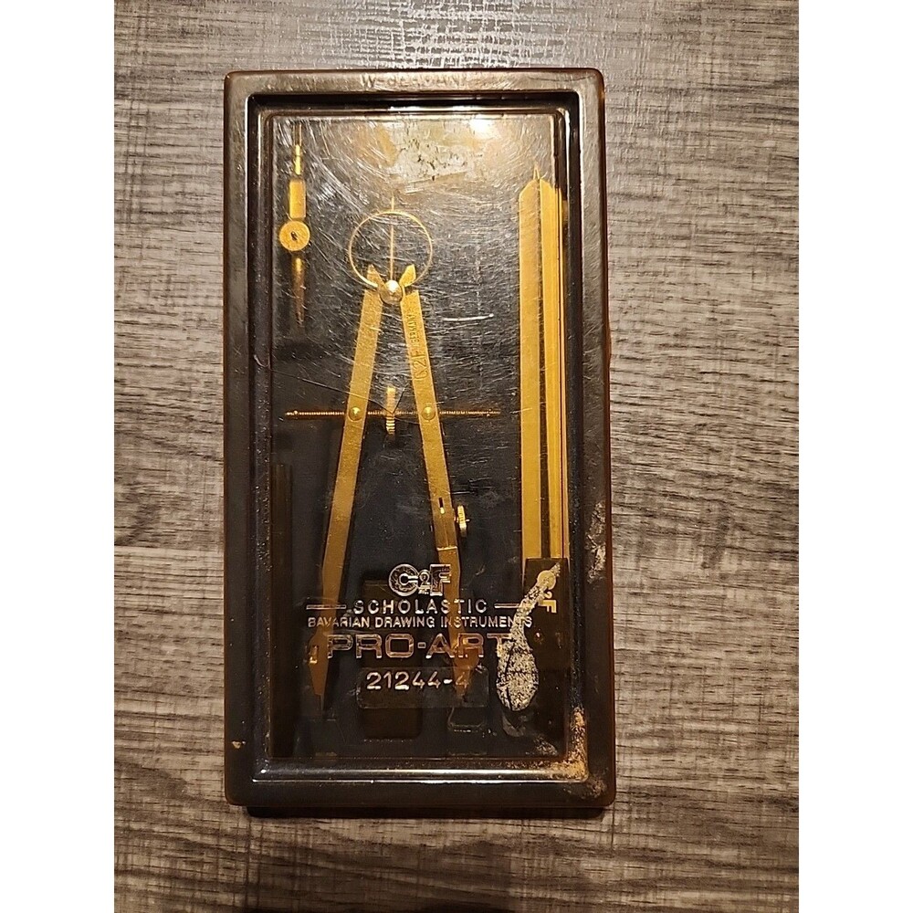 Vintage Scholastic Bavarian Drawing Instruments Pro-Art/ W. Germany 21244-4